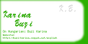 karina buzi business card